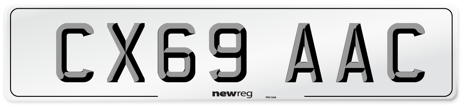 CX69 AAC Number Plate from New Reg